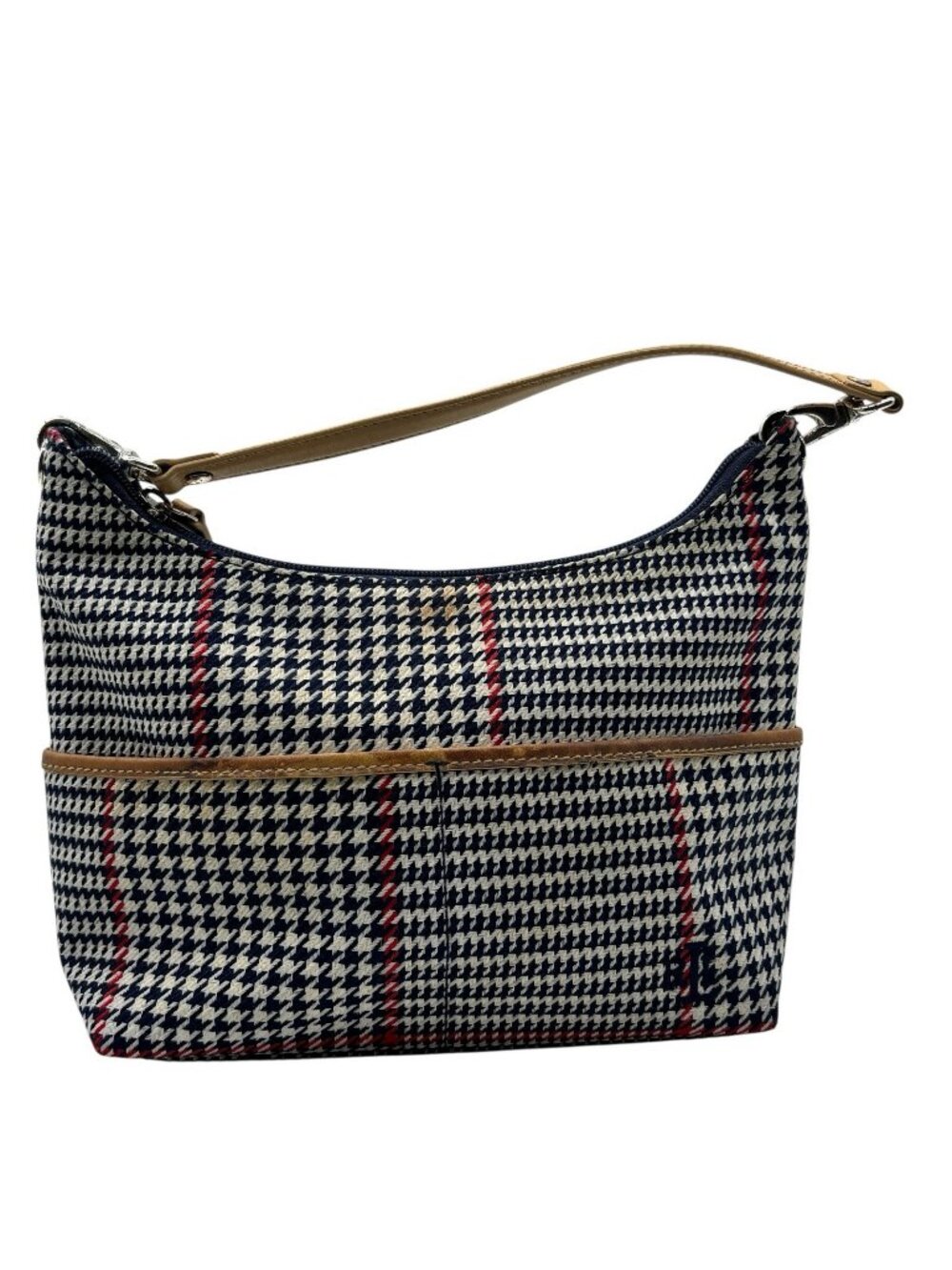 RALPH LAUREN Small Plaid Houndstooth Shoulder Bag Purse